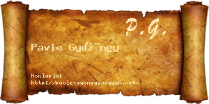 Pavle Gyöngy névjegykártya